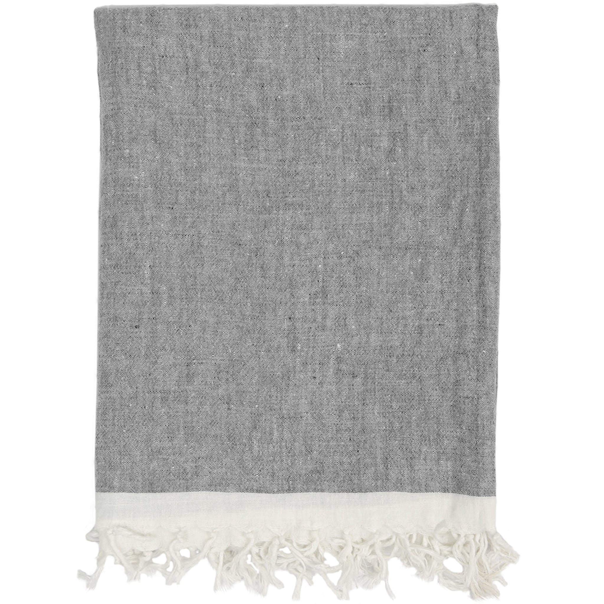 Chambray Solid Linen Throw – Darzzi - Main Image